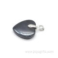 Wholesale Fashion Jewelry Black Hematite Heart-shaped Pendant with 9 Findings Clasp